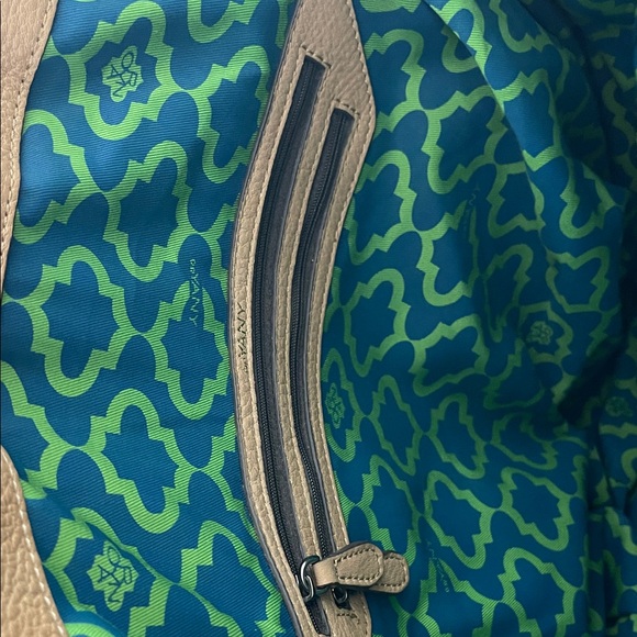 orYANY Large Brown Soft Leather W/Pink Sides Dark Brown Straps. - Picture 8 of 13